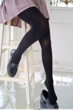 [森萝财团]萝莉R15-29 白色短袖与棕色短裙加黑色丝袜美腿性感私房写真全